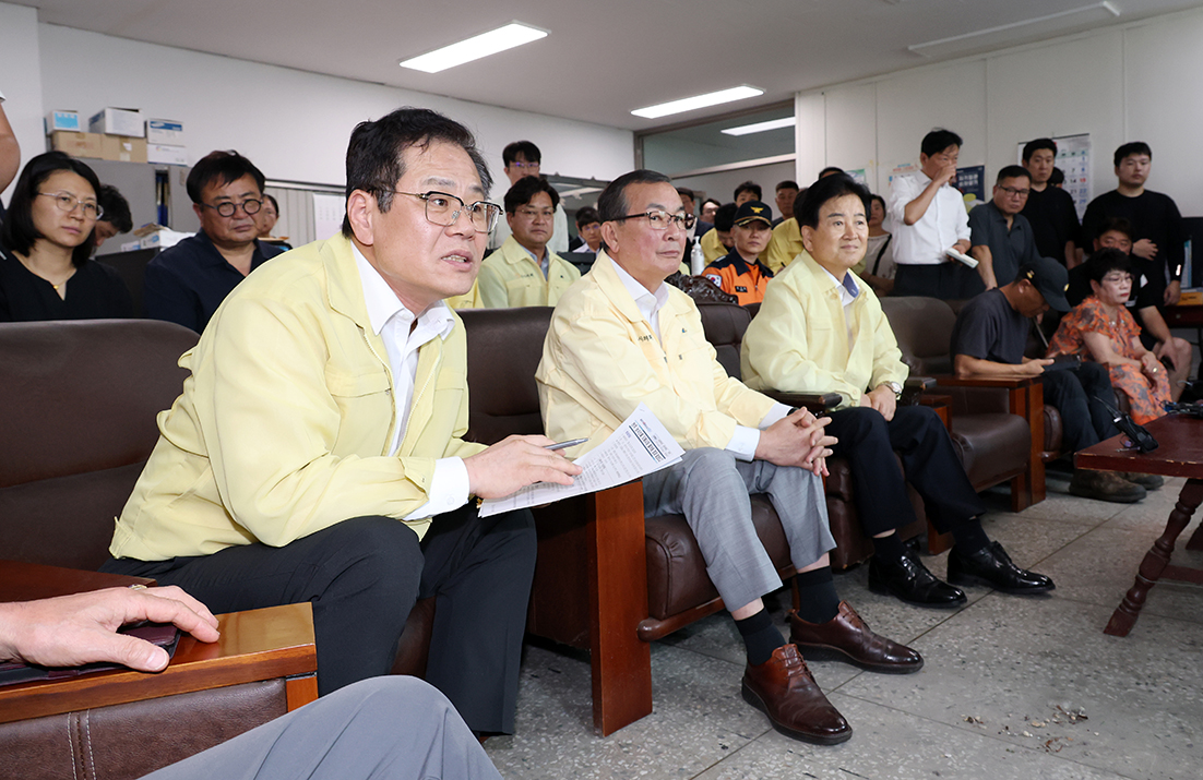 0810_송천동 농수산물시장 화재현장 방문 대책회의